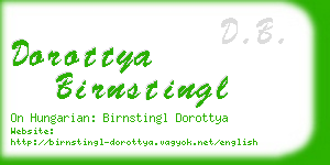 dorottya birnstingl business card